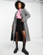 New Look Maxi Formal Coat In Black Pattern