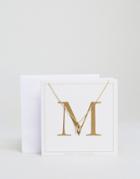 Johnny Loves Rosie M Initial Necklace - Gold