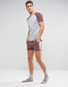 Asos Cut & Sew Raglan Towelling Tee & Short Set - Gray