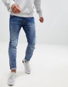 Diesel Thommer Blasted Slim Stretch Jeans 084tw - Blue