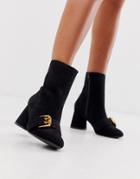 Asos Design Raindrop Loafer Boots In Black