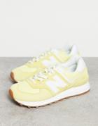 New Balance 574 Sneakers In Yellow And White