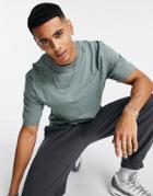 River Island Oversized T-shirt In Sage Green