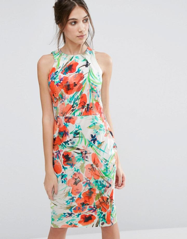 Closet Floral Pencil Dress - Multi