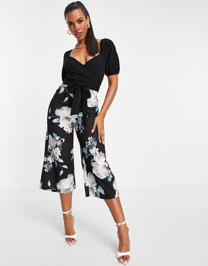 Lipsy 2-in-1 Jumpsuit In Floral-multi