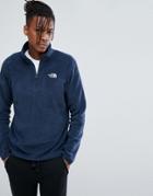 The North Face Glacier 1/4 Zip Fleece In Navy - Navy