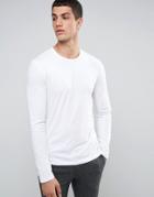 Celio Long Sleeve Top In Slim Fit - White