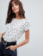 Esprit Leopard Print T-shirt - White