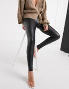 Allsaints Cora Pu Leather Leggings In Black