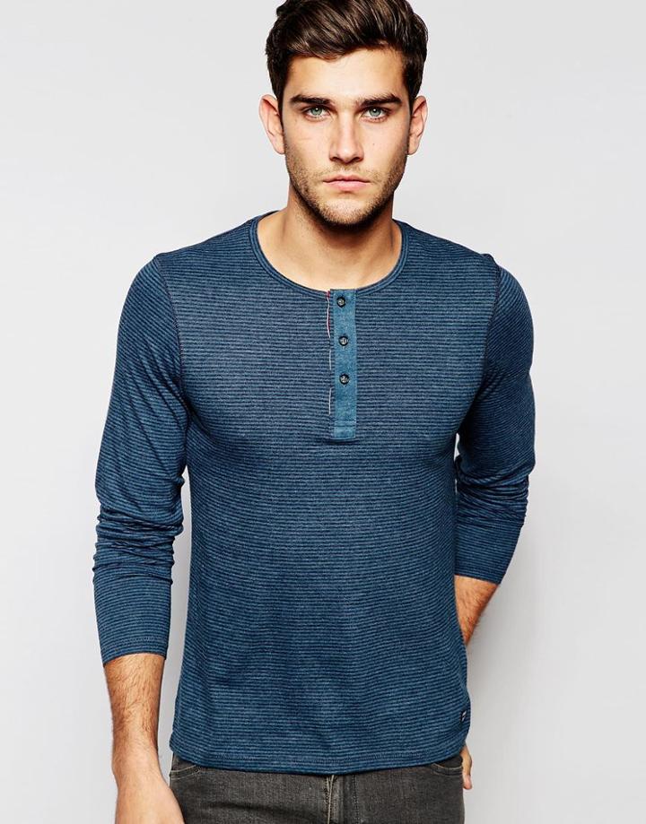 Produkt Long Sleeve Grandad Top - Blue