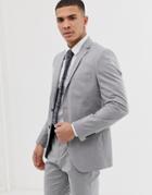 Selected Homme Slim Fit Stretch Suit Jacket In Light Gray