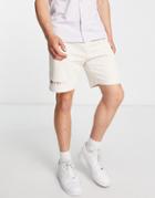 Tommy Hilfiger Multi Logo Sweat Shorts In Cream-white
