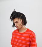 Puma Striped T-shirt In Red Exclusive To Asos - Red