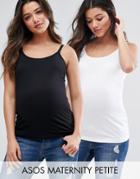 Asos Maternity Petite Nursing Cami 2 Pack - Multi