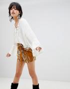 Asos Tie Dye Khaki Shorts-green