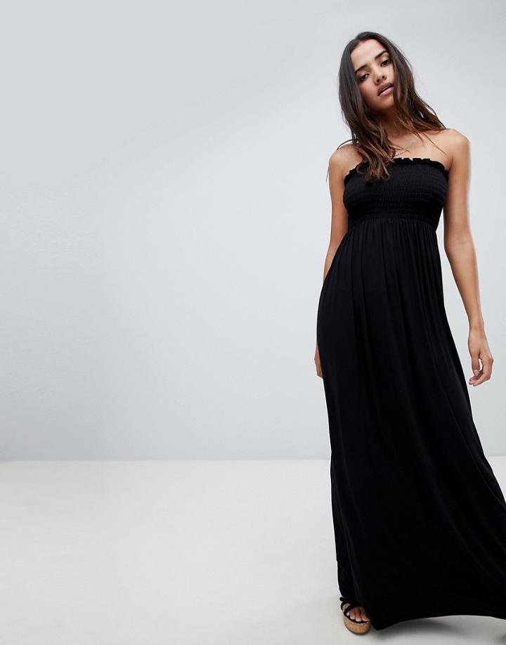 Boohoo Bandeau Maxi Dress - Black
