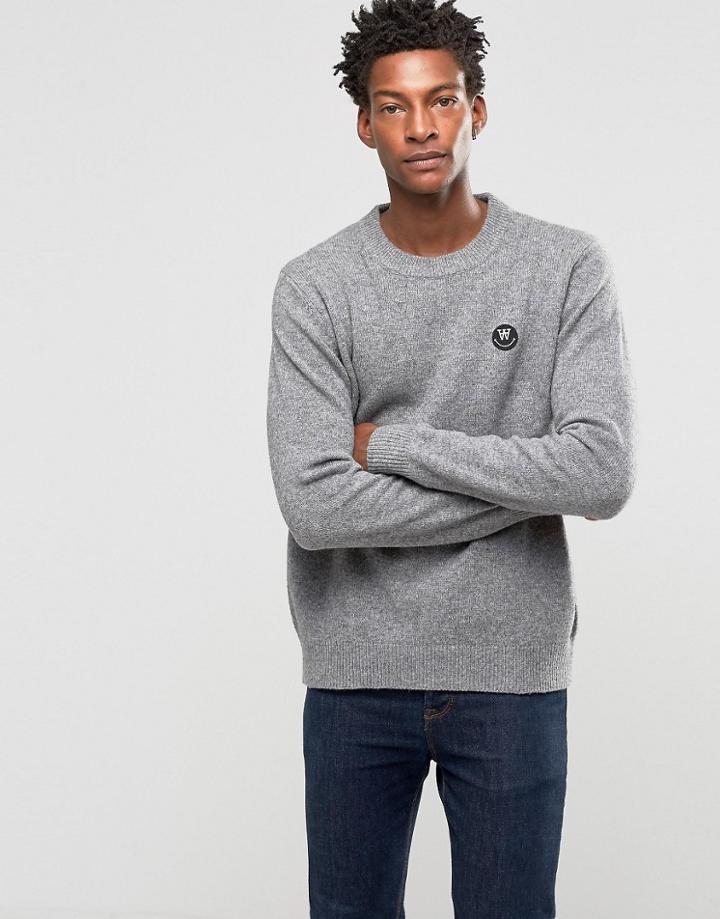 Wood Wood Yale Crew Logo Sweater - Gray