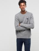 Wood Wood Yale Crew Logo Sweater - Gray