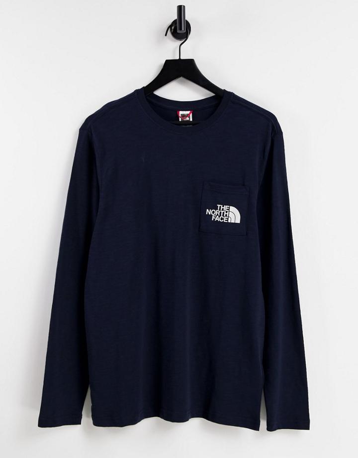The North Face Tisack Long Sleeve T-shirt In Navy