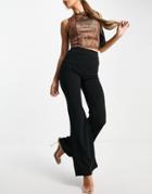 I Saw It First High Waist Split Side Pants In Black