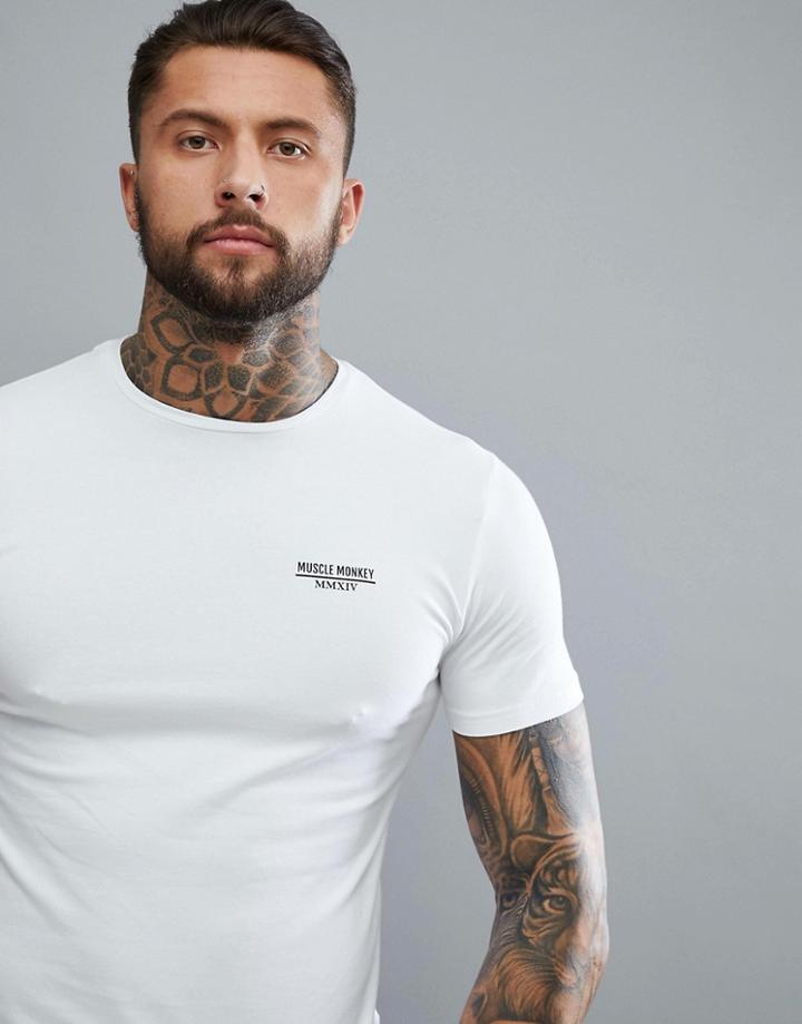 Muscle Monkey Muscle T-shirt In White - White