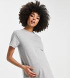 Asos Design Maternity Rest Day Oversized Boxy T-shirt-gray