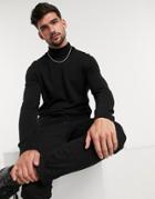 New Look Roll Neck Knitted Sweater In Black