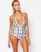 Beach Riot Cortez Playa Plunge Swimsuit-multi