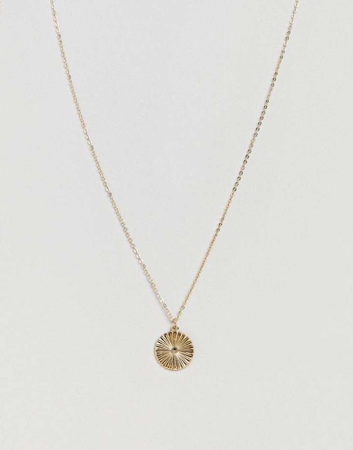 Pieces Gold Disc Necklace - Gold