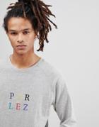 Parlez Sweat With Multi Color Logo In Gray - Gray