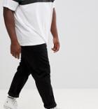 Jacamo Wide Leg Tapered Chino Pants In Black - Black