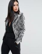 Forever Unique Snake Print Jacket - Multi