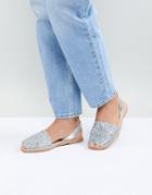 Solillas Silver Glitter Menorcan Sandals - Silver