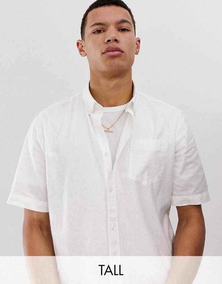 French Connection Tall Short Sleeve Linen Shirt