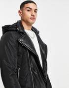 Bolongaro Trevor Kyro Faux Leather Trim Puffer Jacket-black