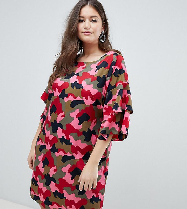 Junarose Camo Print Dress - Multi
