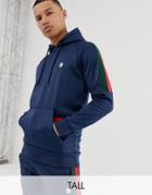 Le Breve Tall Side Stripe Hoodie - Navy