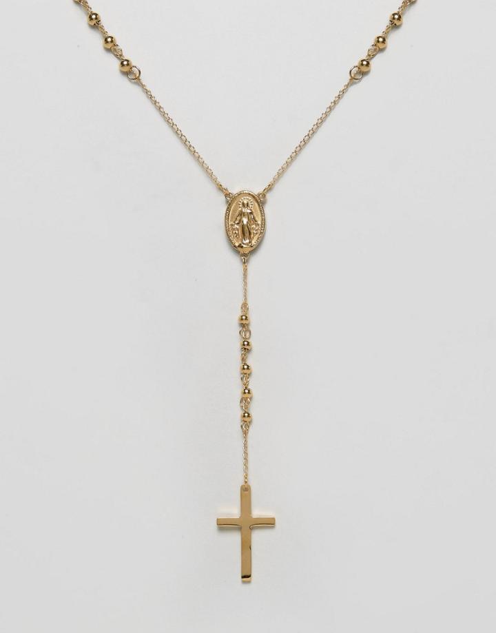 Mister Cross Necklace In Gold - Gold