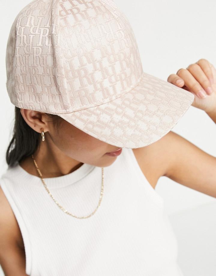 River Island Monogram Cap In Pink