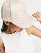 River Island Monogram Cap In Pink