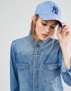 New Era Jersey 9forty Cap In Light Blue Marl - Blue
