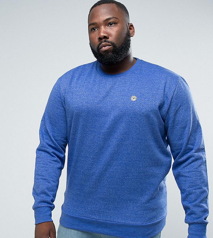 Le Breve Plus Crew Neck Marl Sweater - Navy