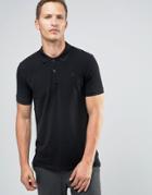 Celio Straight Fit Polo With Chest Crest - Black