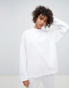 Cheap Monday Green Zip Through Back Sweatshirt - White