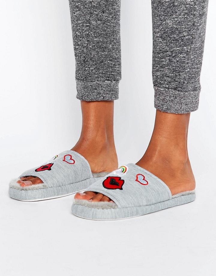 Asos Night Sky Loungewear Slippers - Gray