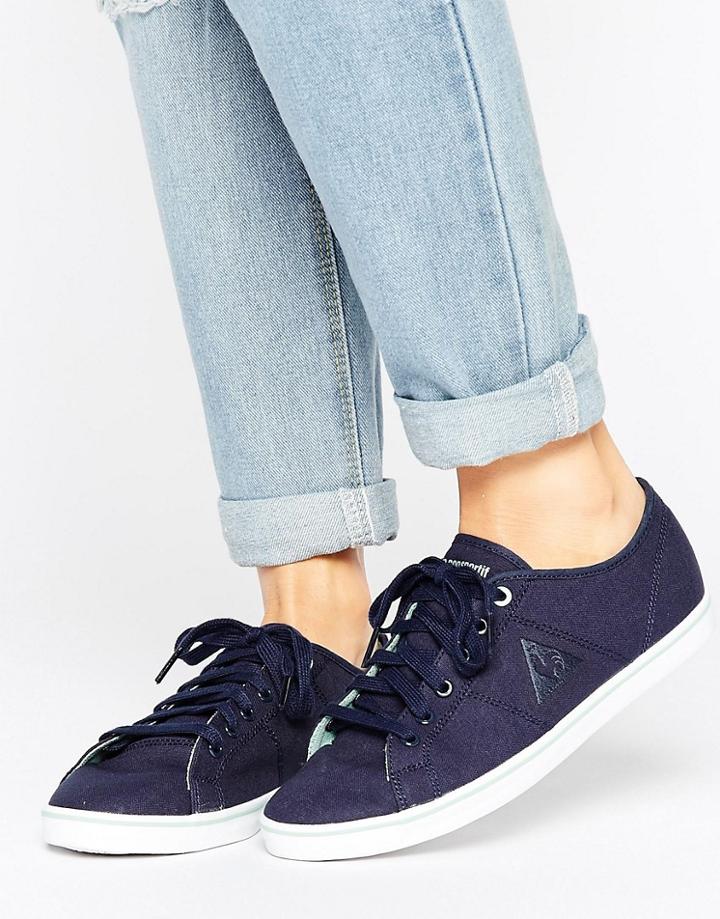 Le Coq Sportif Navy Canvas Setone Sneakers - Navy