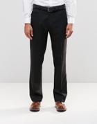 Asos Straight Fit Smart Pants In Black - Black