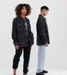 Collusion Unisex Denim Chuck On Jacket-black