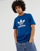 Adidas Originals Trefoil T-shirt In Navy - Blue