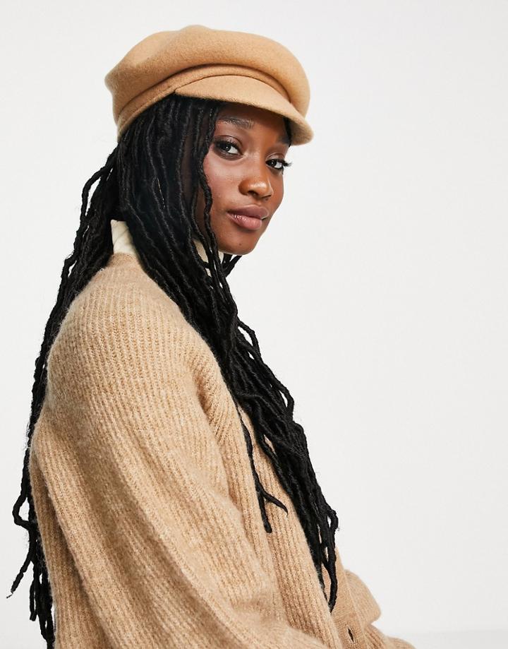 Miss Selfridge Baker Hat In Camel-brown